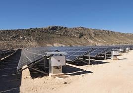 Planta fotovoltaica instalada en un municipio del Vinalopó.