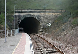 Un tramo de la línea ferroviaria.