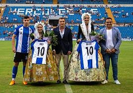 Las belleas del foc en un partido del Hércules.
