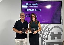 El programador de La Llotja e Irene Ruiz, edil de Cultura, en la presentación de la programación.