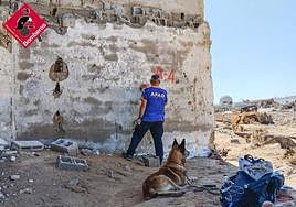 Uno de los operarios en las labores de ayuda