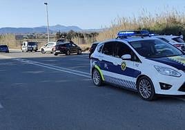 Coche de la Policía Local de Elche en un control