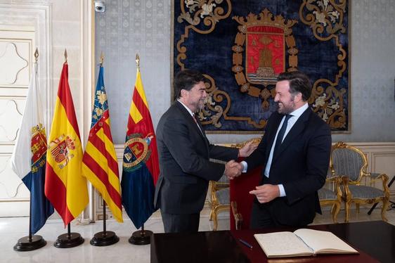 Primera cumbre Barcala-Ruz: Alicante y Elche diseñan una gran 'diagonal' empresarial