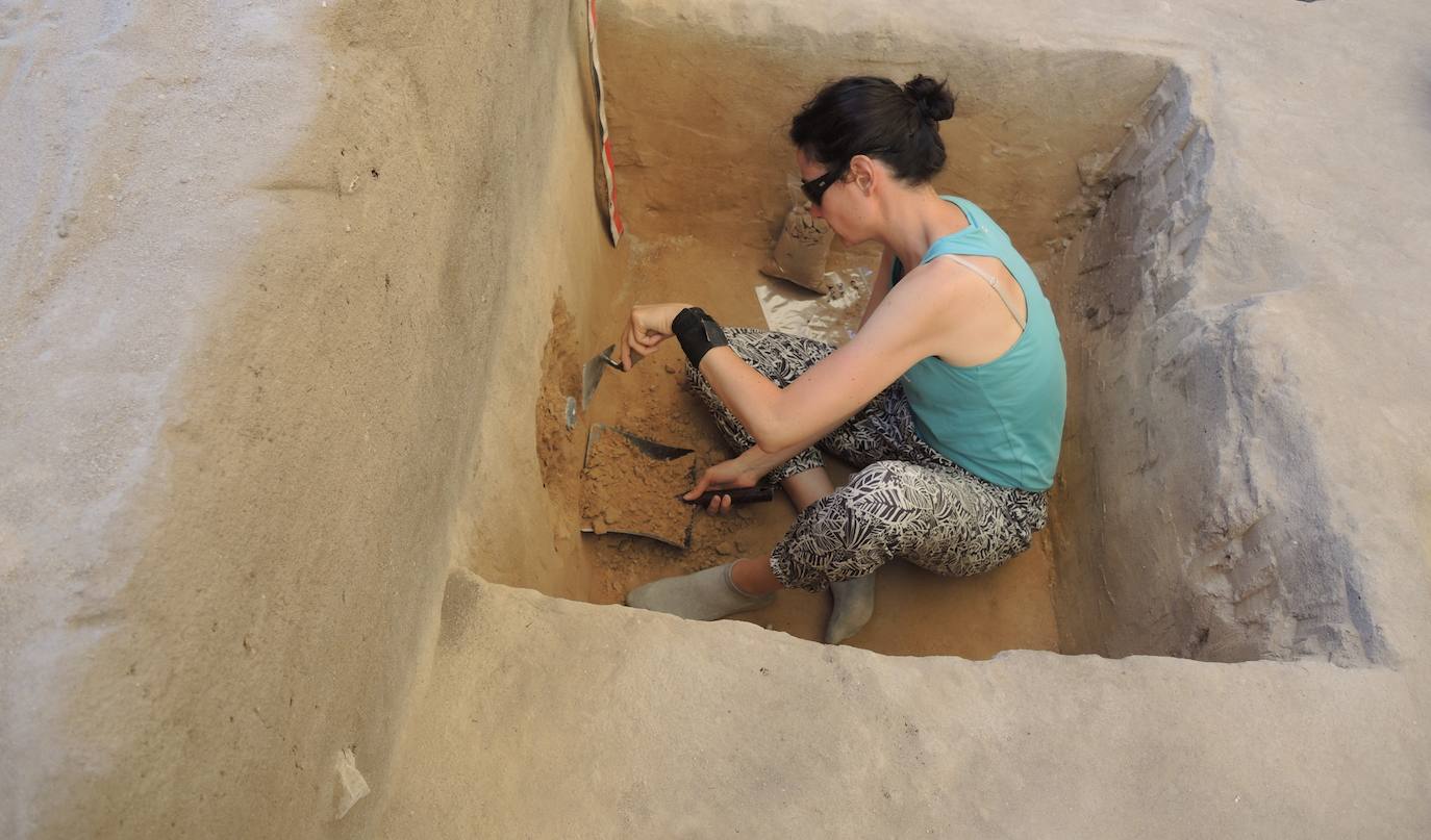 Trabajos de toma de muestras de sedimento en la duna de Casa Corona