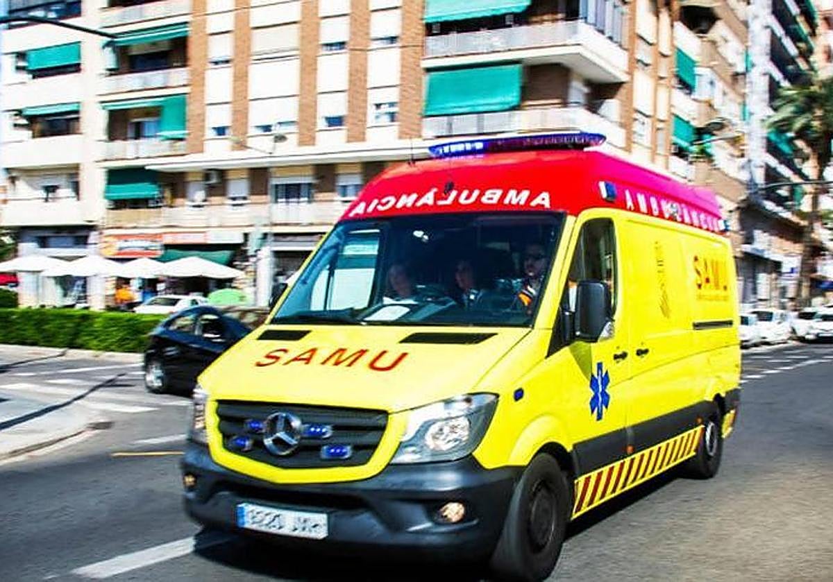 Un SAMU de camino a una asistencia.