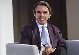 El expresidente del Gobierno José María Aznar, en un coloquio.