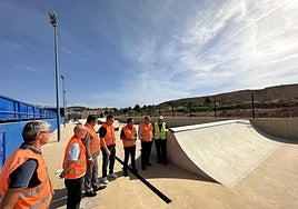 Imagen de la visita realizada por los responsables federativos a La Nucía