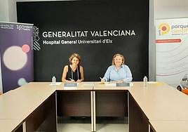 Firma del acuerdo entre Fisabio y el Parque Científico de la UMH