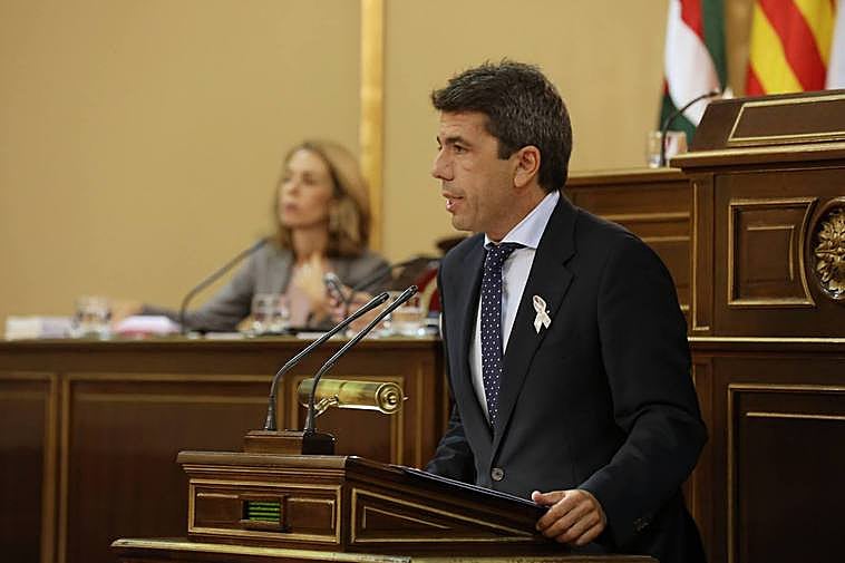 Carlos Mazón, durante su intervención en el Senado.