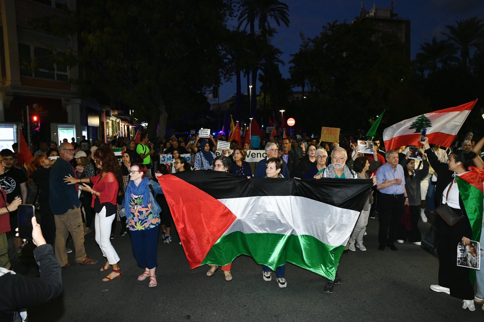 Manifestación en Alicante en solidaridad con el pueblo Palestino