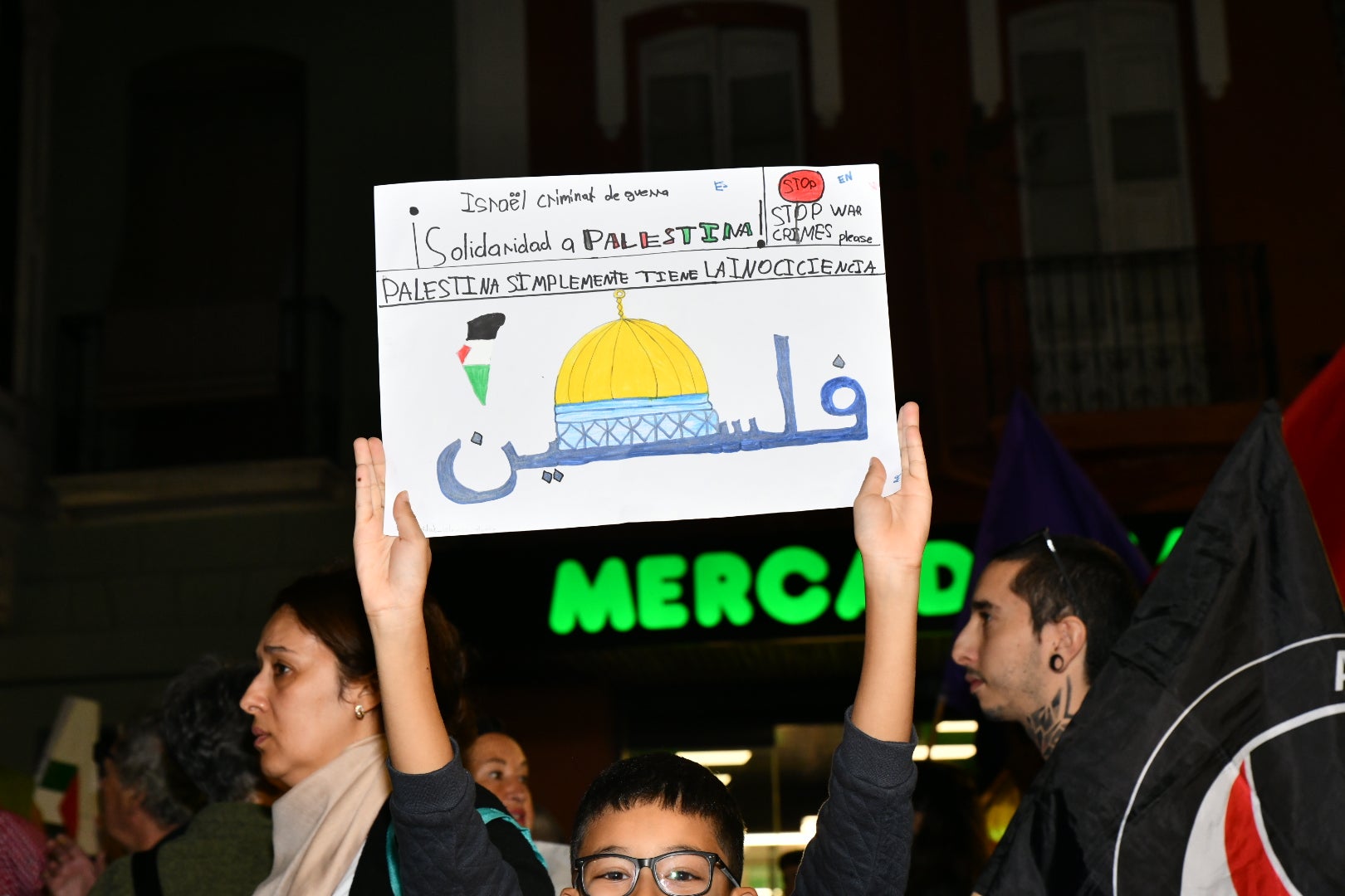 Manifestación en Alicante en solidaridad con el pueblo Palestino