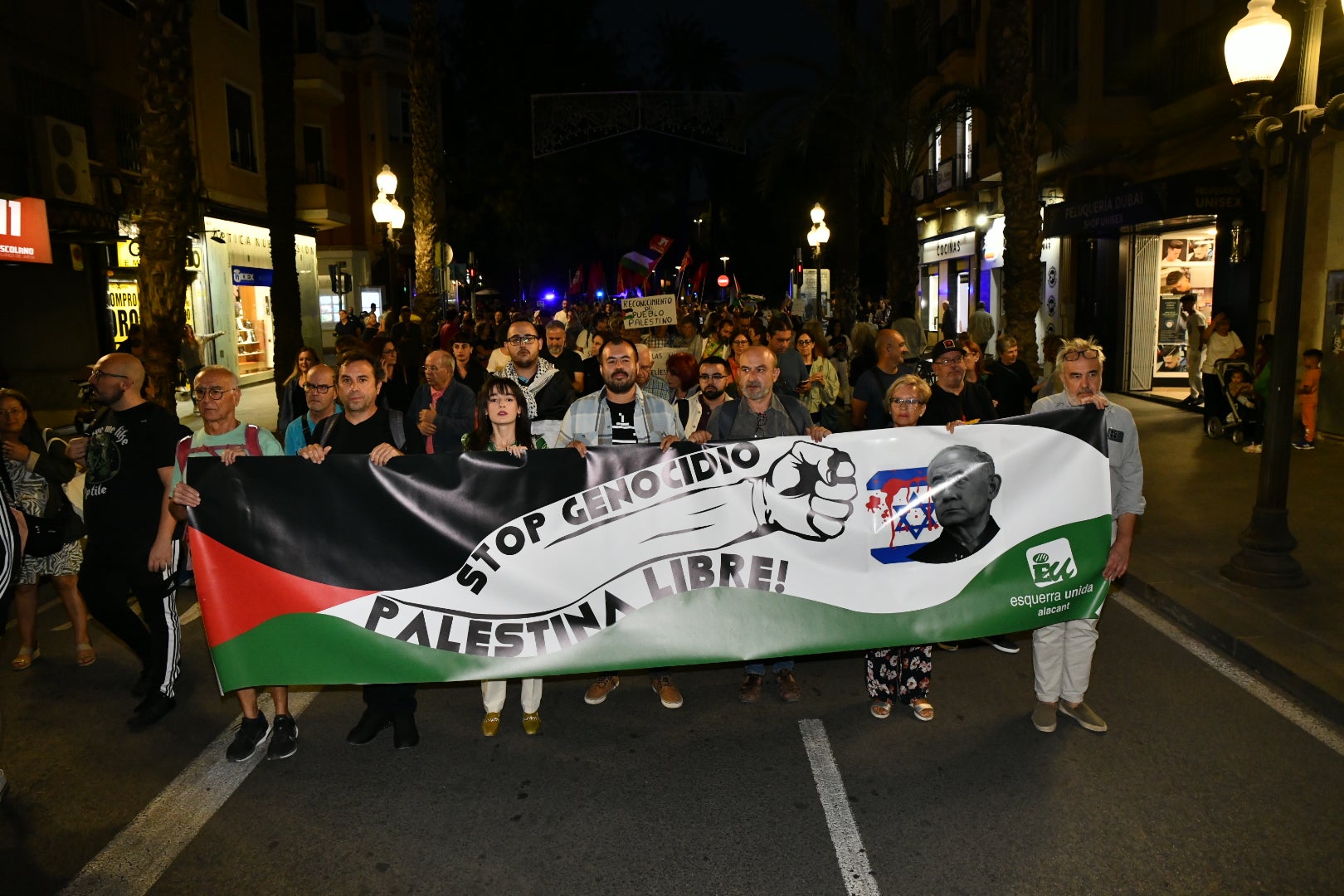Manifestación en Alicante en solidaridad con el pueblo Palestino