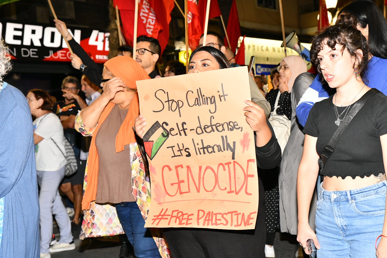Manifestación en Alicante en solidaridad con el pueblo Palestino