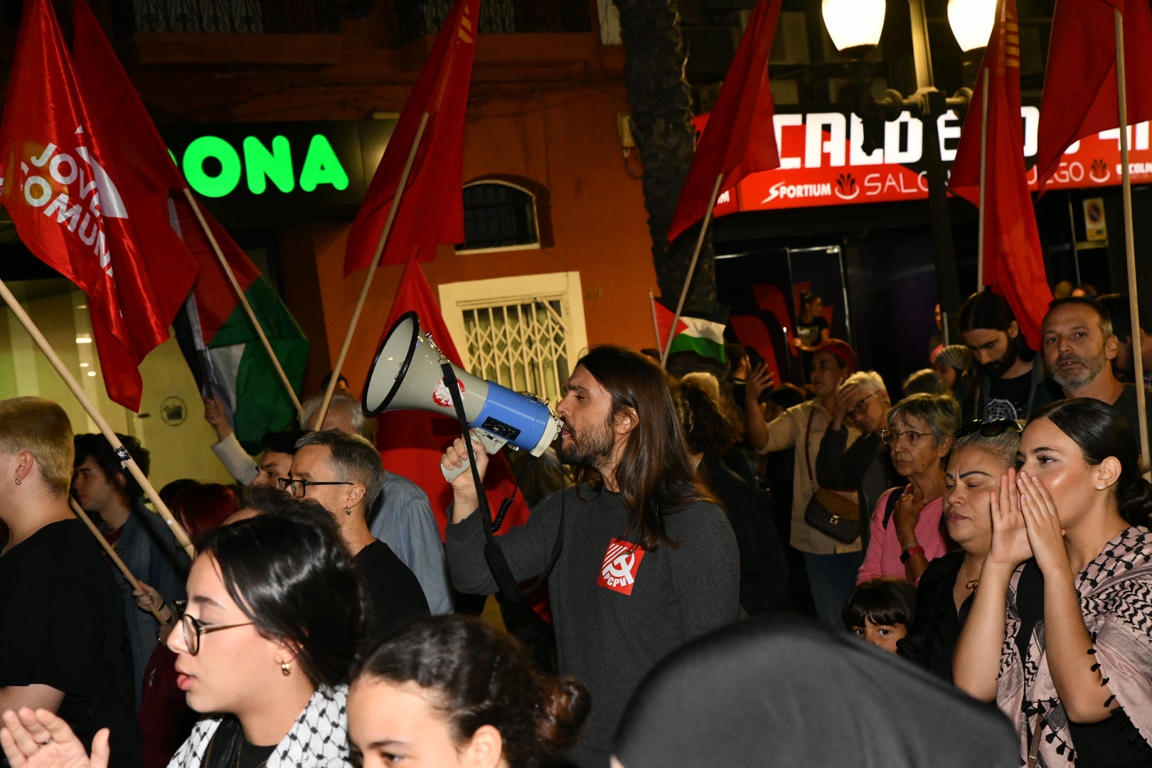 Manifestación en Alicante en solidaridad con el pueblo Palestino