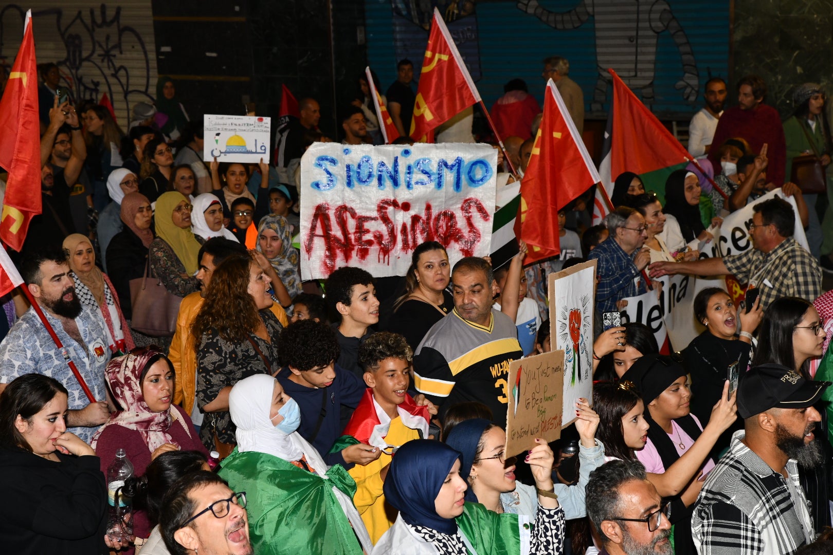 Manifestación en Alicante en solidaridad con el pueblo Palestino
