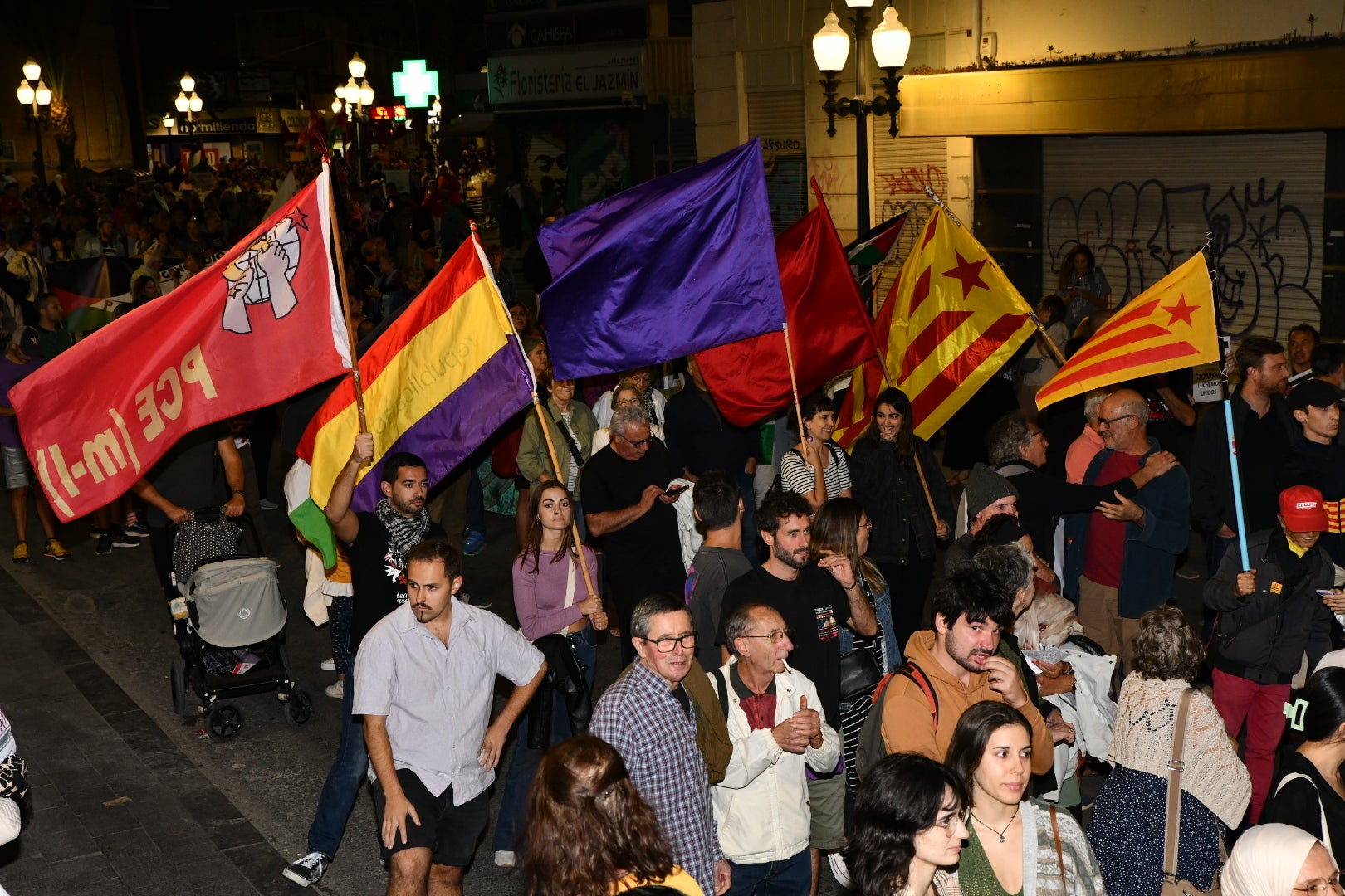 Manifestación en Alicante en solidaridad con el pueblo Palestino