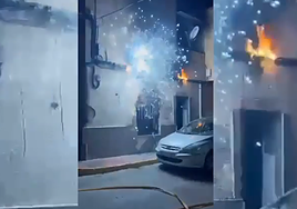 Imágenes de los chispazos en la vivienda de Callosa del Segura.