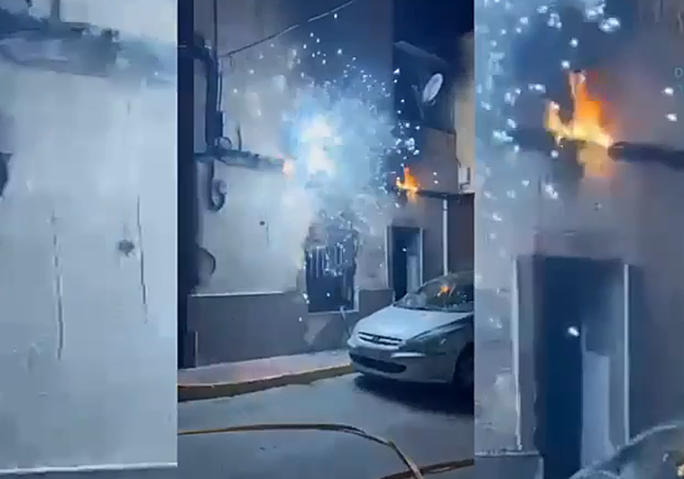 Imágenes de los chispazos en la vivienda de Callosa del Segura.