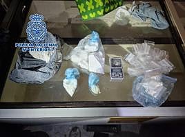 Imagen de la droga incautada por la Policía Nacional en Benidorm.
