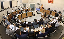 Un momento del pleno de noviembre celebrado esta mañana.