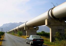 Tubería del Trasvase Tajo-Segura.