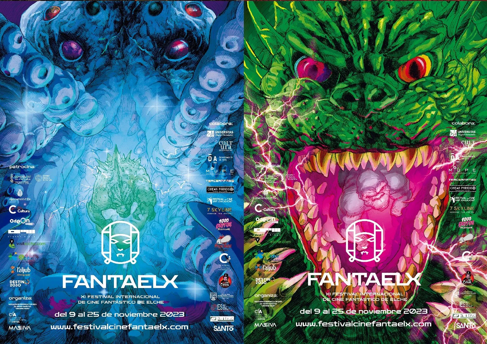 Cthulhu y Godzilla protanizan dos de los cuatro carteles del festival.