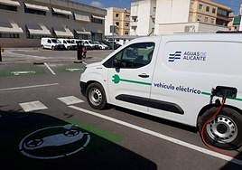 Puntos de recarga para vehículos eléctricos de Aguas de Alicante.