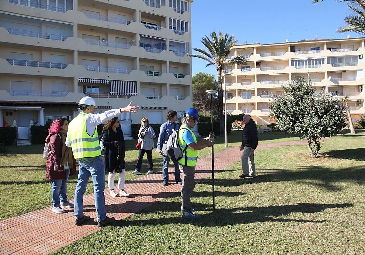 Deslinde de la playa de Dénia, este martes.