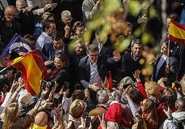 El Partido Popular celebra un acto contra la amnistía en Valencia, la semana pasada.