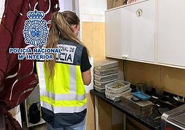 Droga encontrada en la asociación.