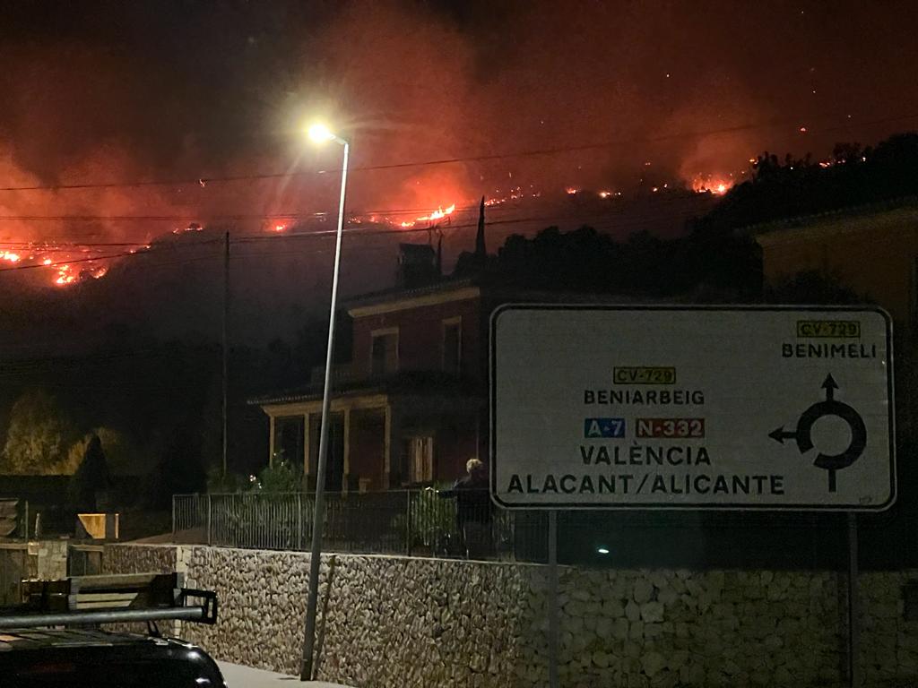 Así arde la Marina Alta
