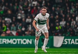 Rubén Garcés ya volvió a tener minutos ante el Zaragoza