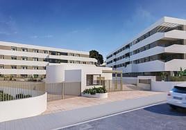 Entrada del futuro residencial de Aedas Homes en Nou Nazareth.