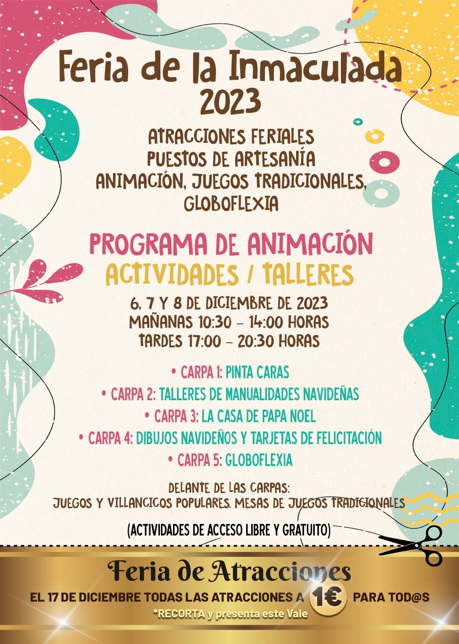 Programación de la Ferie de la Inmaculada.