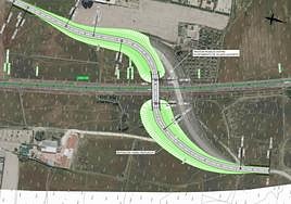 Mapa con uno de los tres puentes que se construirán.