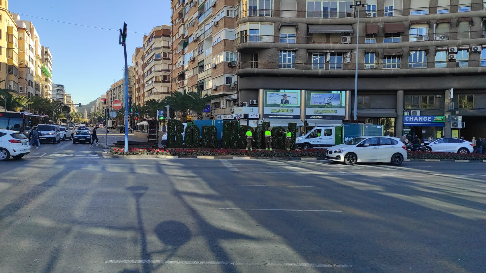 Alicante se tapiza de flores y adornos navideños