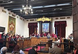 Una votación en el pleno municipal de Elche.