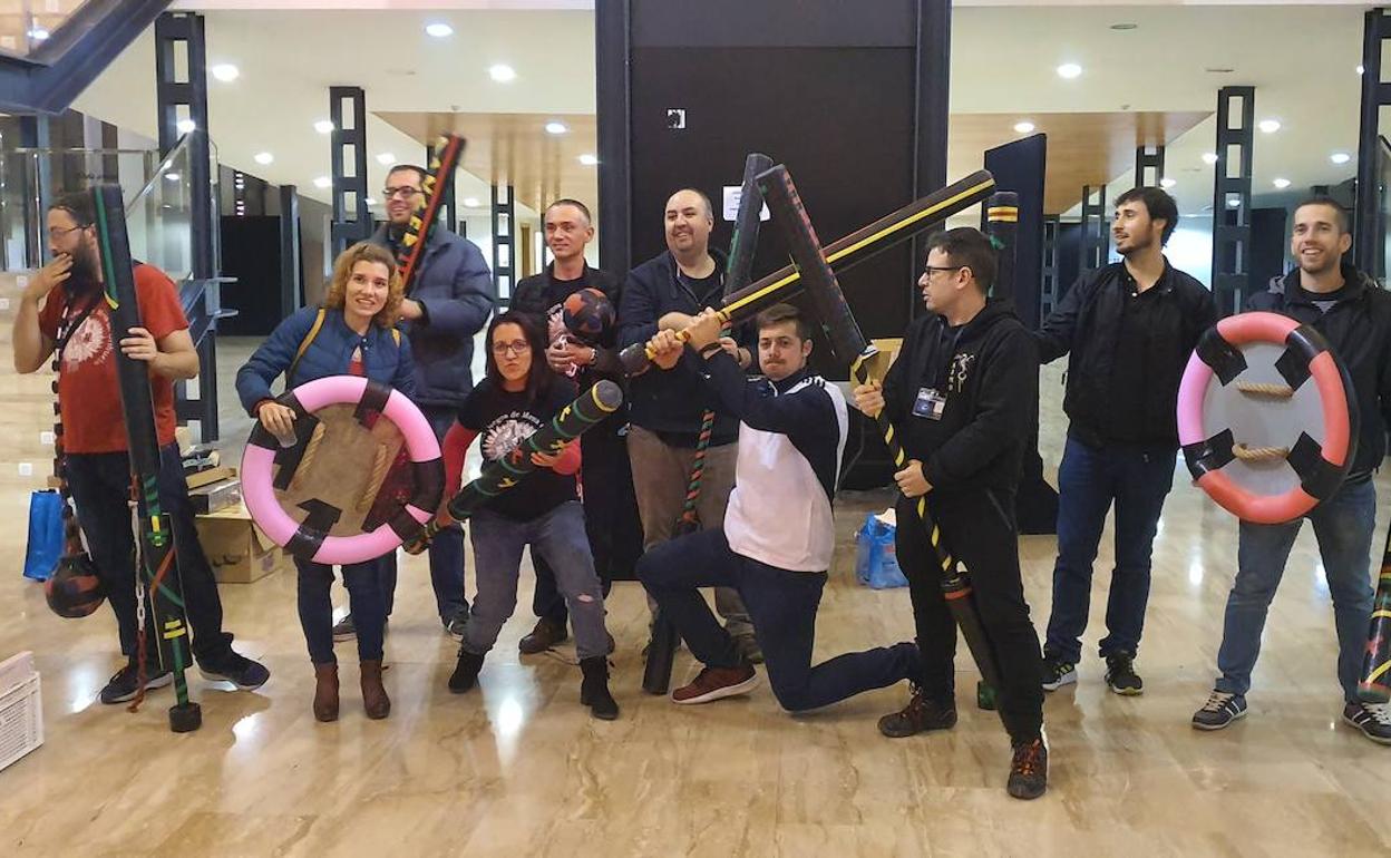 Participantes de la actividad 'jugger' en la anterior edición de la jornada. 