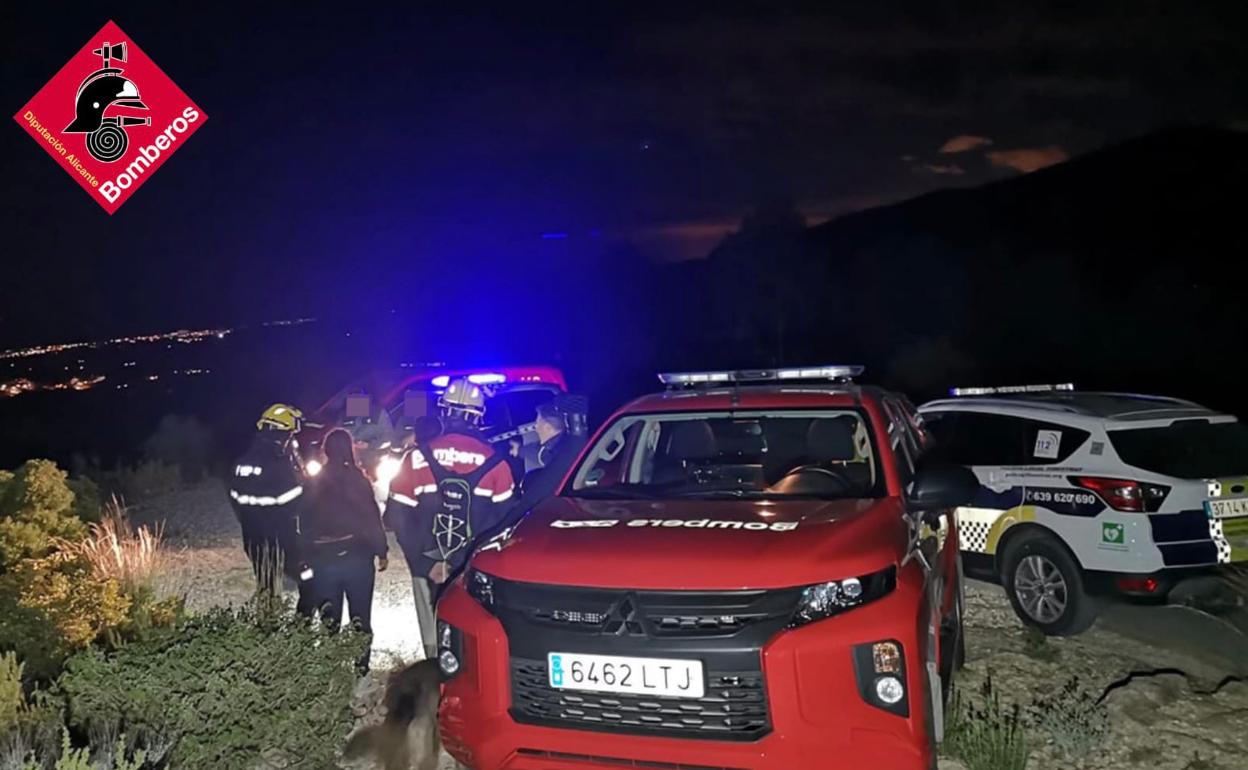 Imagen del operativo de rescate de los jóvenes senderistas