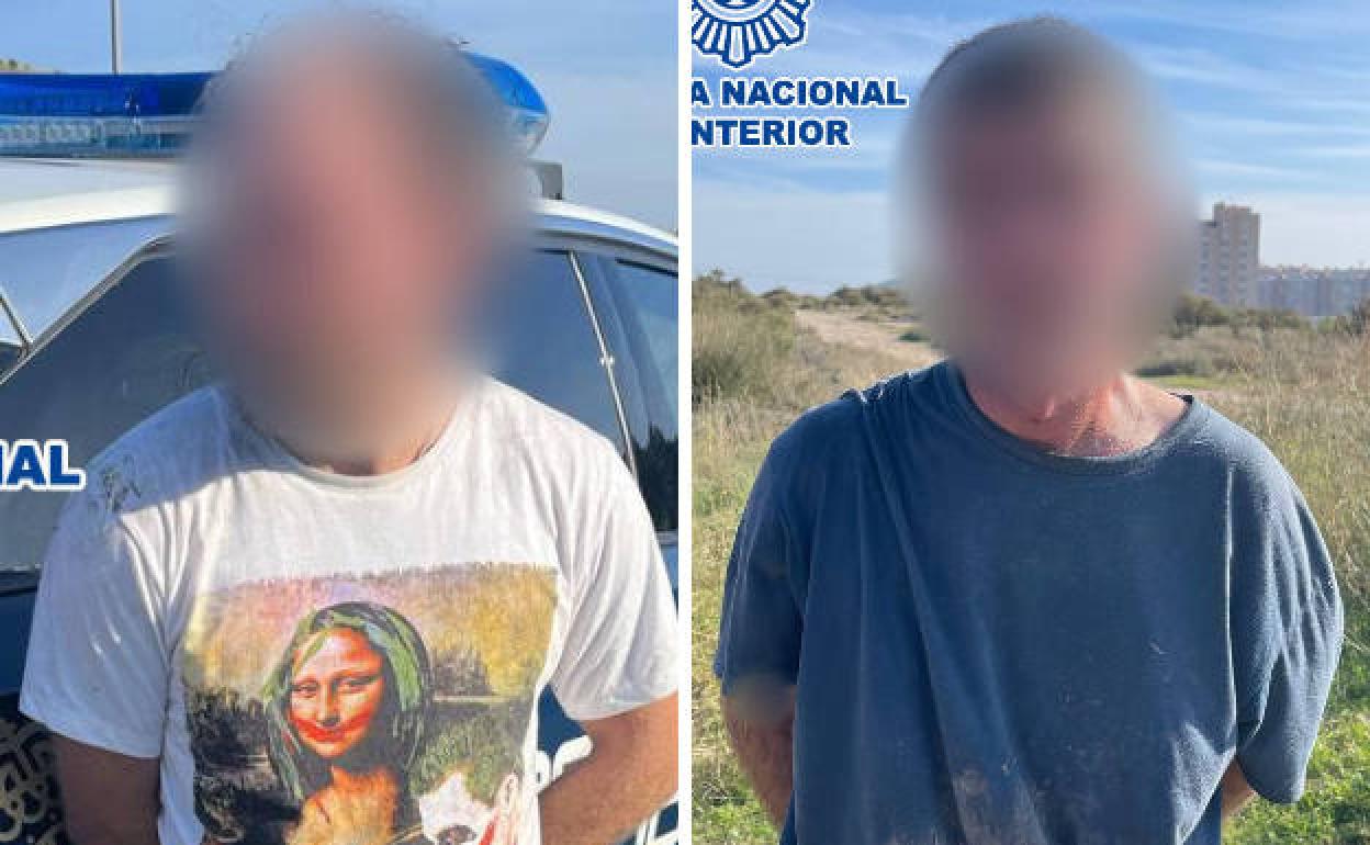 Los dos detenidos por la Policía Nacional. 