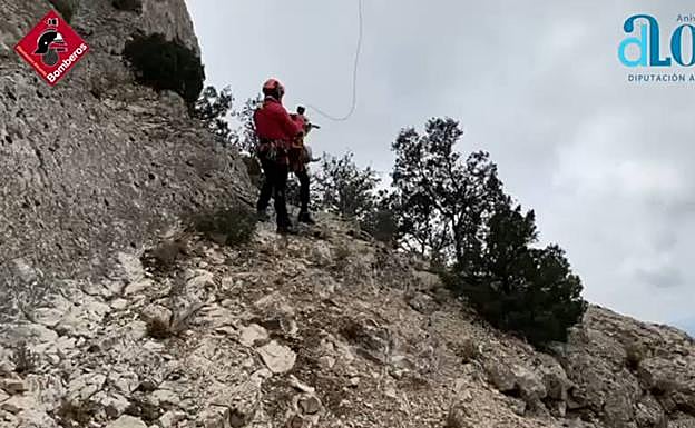 Los Bomberos, en el lugar de la actuación.
