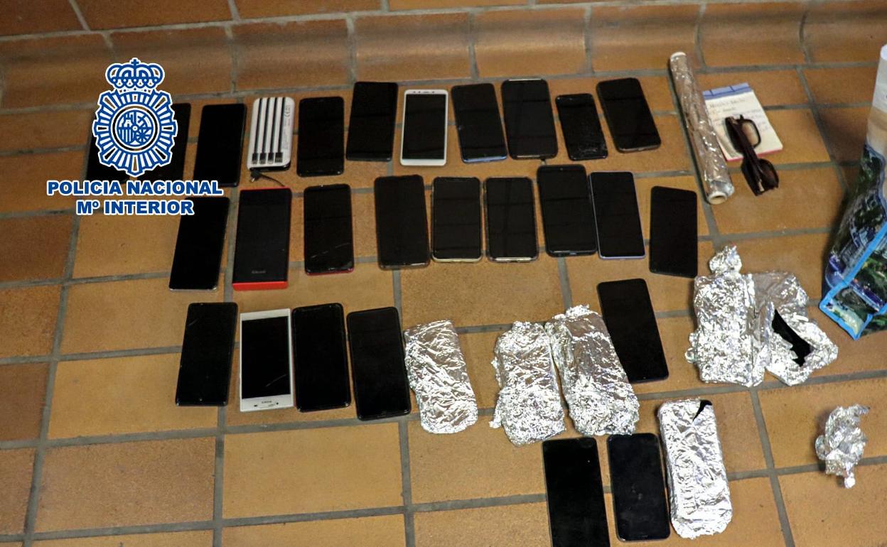 Los móviles incautados por la Policía