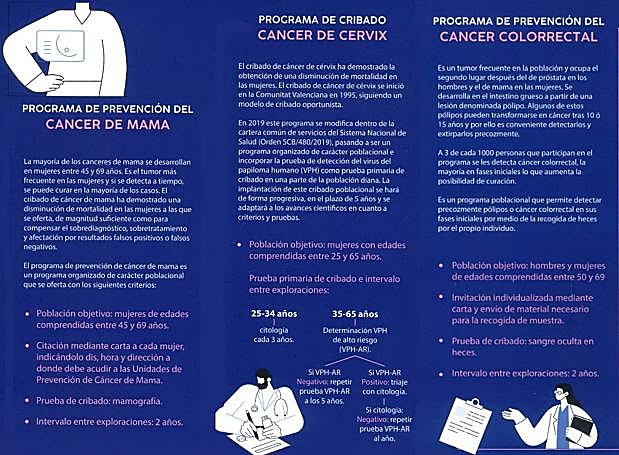 Folleto informativo para fomentar la prevención en salud.