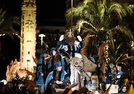 Rey Gaspar en la Cabalgata de Alicante.