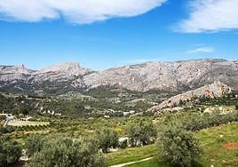 VIsta de la Sierra de Aitana.