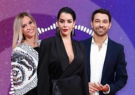 Imagen de los tres presentadores del Benidorm Fest 2024
