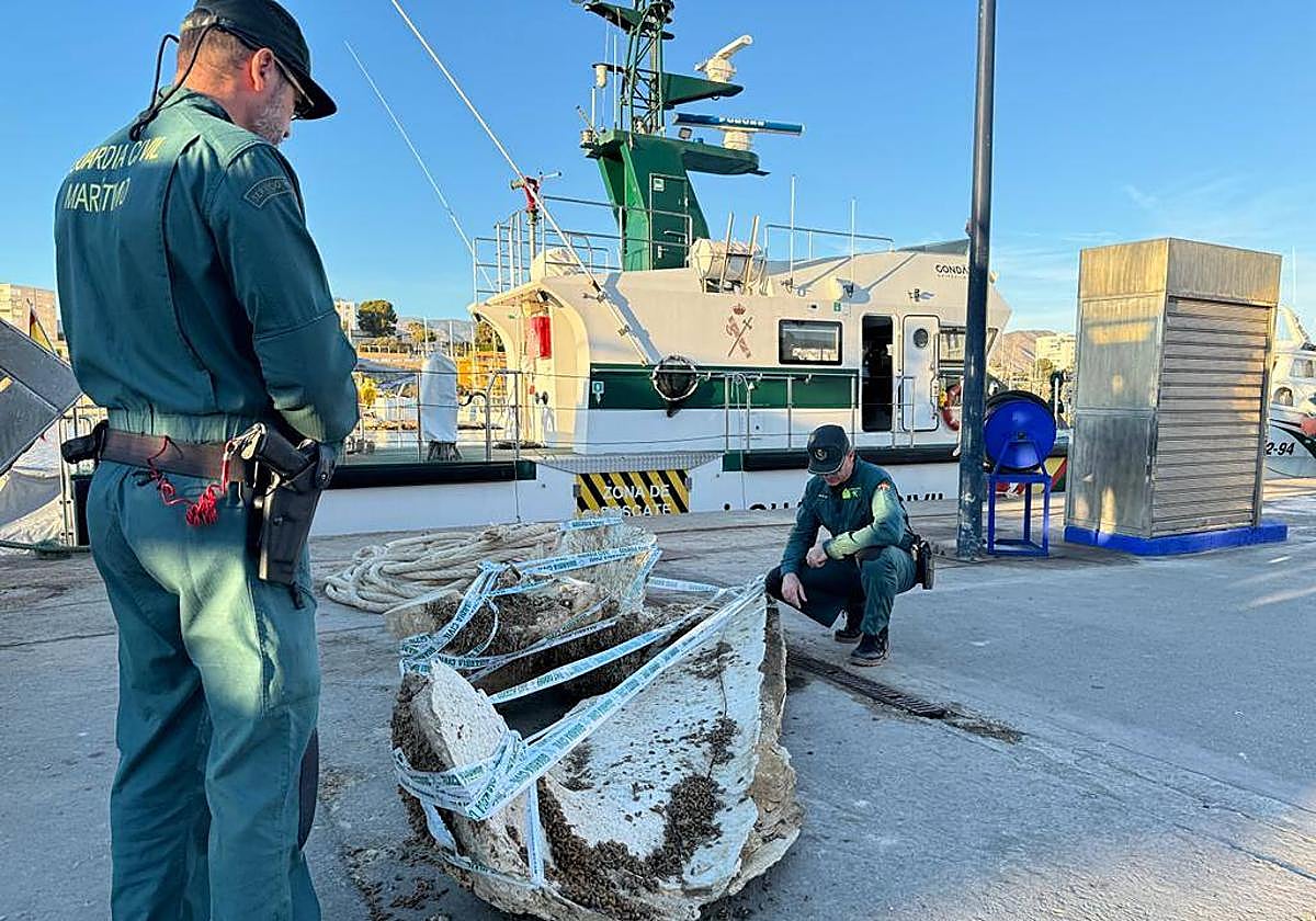 Huesos encontrados por la Guardia Civil.