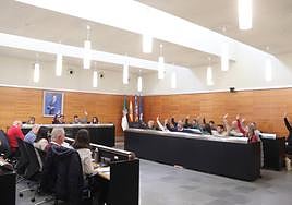 Imagen del plento del Ayuntamiento de San Vicente celebrado este martes 9 de enero.