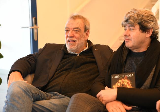 Jorge Díaz y Antonio Mercero durante la entrevista.