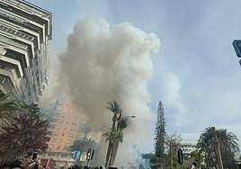 Disparo de Ferrández en Plaza Galicia este domingo 14 de enero.